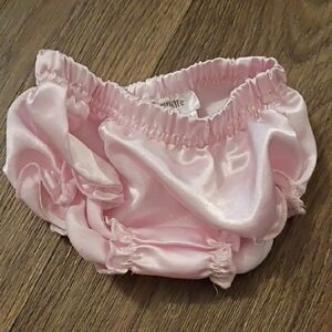 Nannette Pink Satin Diaper Cover